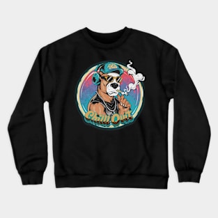 Chill Out: Hip Hop Pitbull Art Piece - Cool Dog Crewneck Sweatshirt